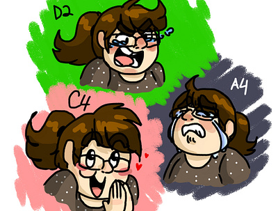 Expression exercise I comic expressions illustration practice sketch