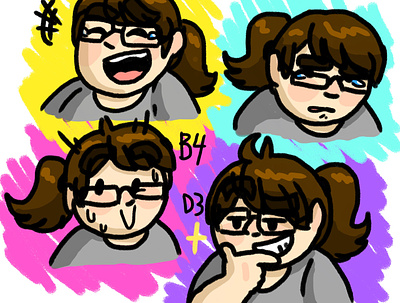 Expression exercise II comic expression illustration silly sketch