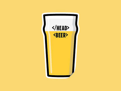 </head><beer> beer code glass html pint sticker