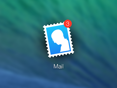 Ivericks Mail Icon flat icon ios ios 7 jobs mail mavericks os x osx stamp steve jobs