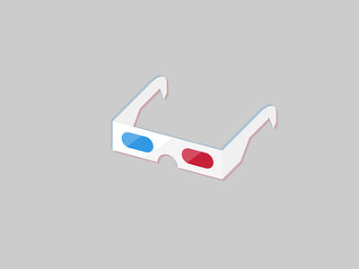 3D specs 2d 3d flat glasses isometric specs vector