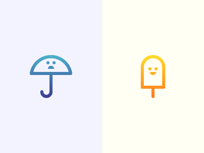 Brolly and Lolly brolly cold hot ice lolly icon lolly summer umbrella weather winter