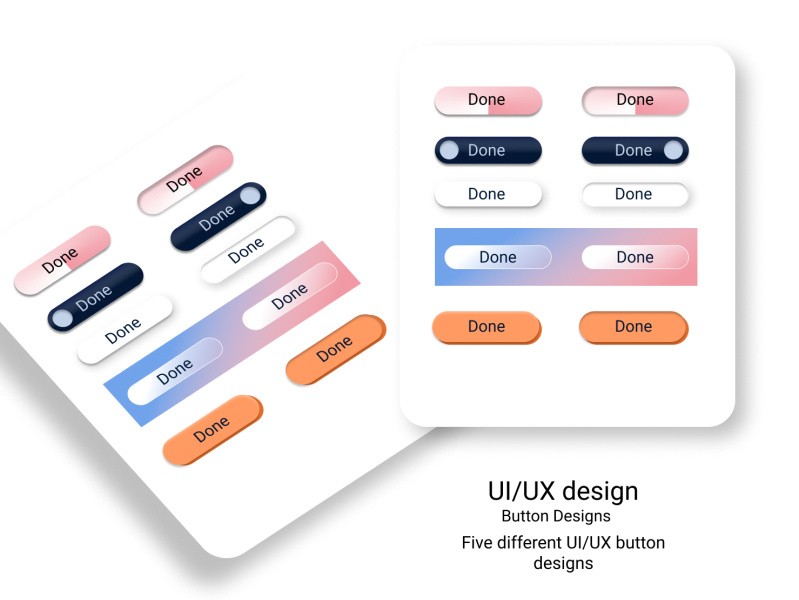 UI/UX button designs by Eknoor on Dribbble