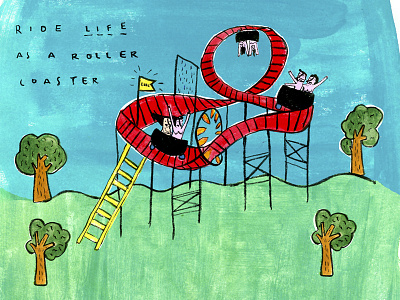 What is the meaning of life? drawing illustration life rollercoaster shutup