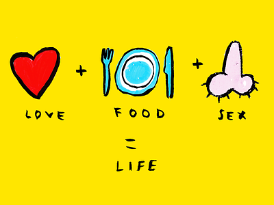 Italian Toughts Dribble food illustration italy life love shut up