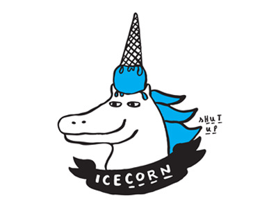 Icecorn drawing happy icecream illustration pencil unicorn