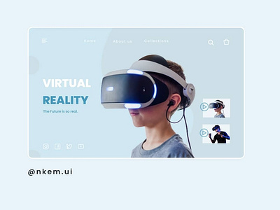VIRTUAL REALITY UI 1 clean design graphic design minimal typography ui ux virtual reality virtualreality web website