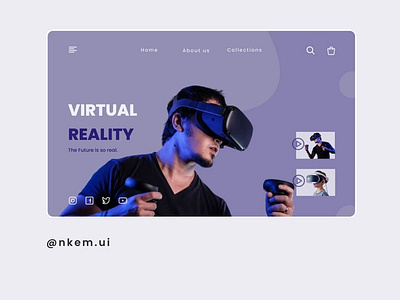 VIRTUAL REALITY UI DESIGN 2 branding design graphic design minimal ui uidesign uiux ux virtual virtual reality virtualreality web website