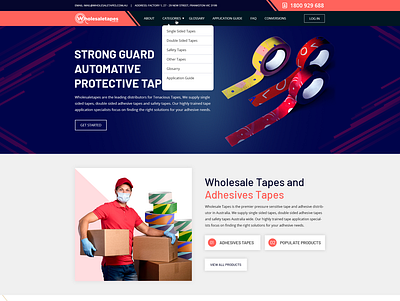 Whole Sale Tapes website design