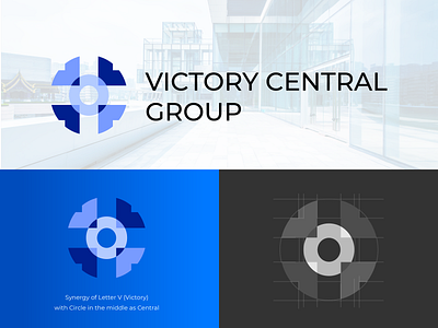 VICTORY CENTRAL GROUP brand design brand identity branding design designer logo designer portfolio logo