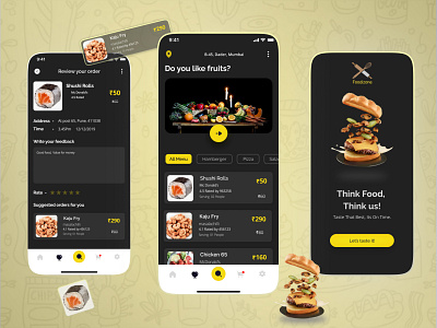 Foodizone | Food App UI/UX app cleanui design figma figmadesign food foodapp foodapplication fooddelivery foodie ios iosapp logo orderonline uidesign uxdesign