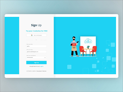 Portifo- Sign UP (website) cleanui design graphic design minimal modern portfolio ui uidesign userinterface ux uxdesign wbsite