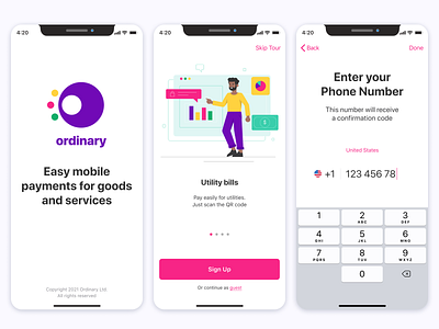 Mobile wallet app "ordinary"