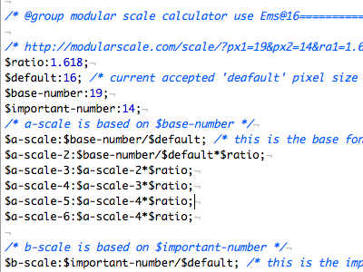 Modular scale sass