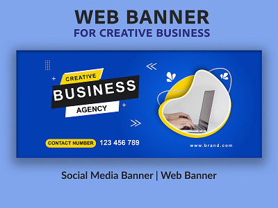 Web banner or social media banner for creative business