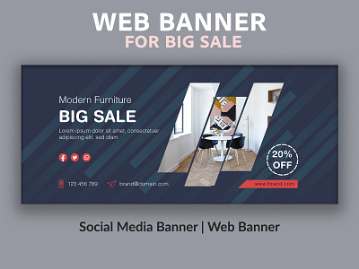 Banner for social media or website ads banner design graphic design illustration social media ads social media banner ads web banner