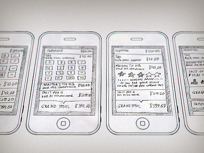 Fancy Tips - First Sketches fancy tips ios sketch tipping wireframes