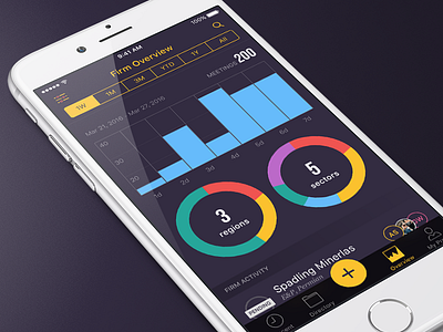 Investment - Overview application dashboard finance ios