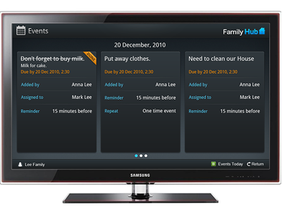 Samsung TV Application interface tv tv application ui