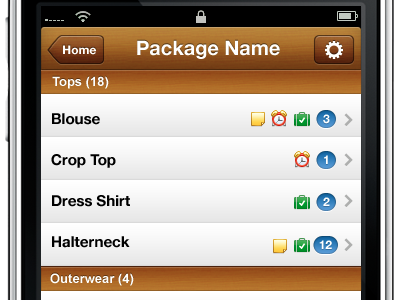 Packager apps iphone packager ui wood