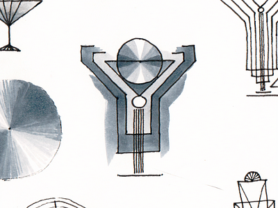 Art Deco Explorations art deco copic logo markers sketch