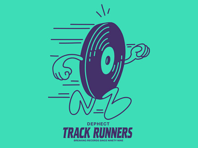 Track Runners dephect illustration tee graphic