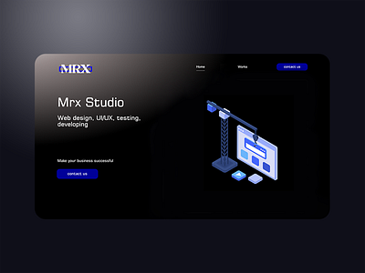 MRX studio, landing page