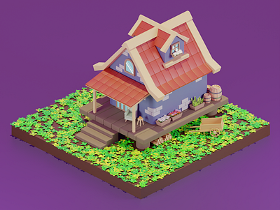Tiny House 3d art 3d modeling blender3d