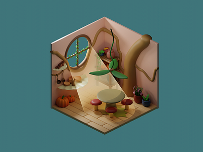 Tinkerbell Isometric Room