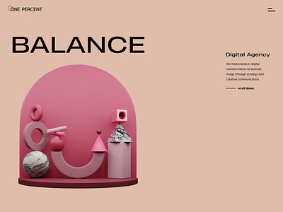 ONE PERCENT - Digital Agency design ui uiux ux web design