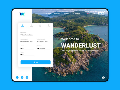 Welcome to WanderLust - Travel & Tourism ✈️ adventure agency booking app destination header homepage hotel app landing page travel travel agency travel app travel booking travel landingpage travelling trip vacation web design website