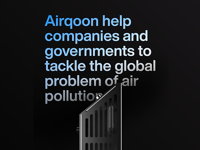 Airqoon 3d air air pollution air quality airqoon branding dark mode sensor weather