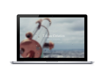 Homepage artdirection digital hompepage html5 paris portfolio scroll tekian tekiancreation website