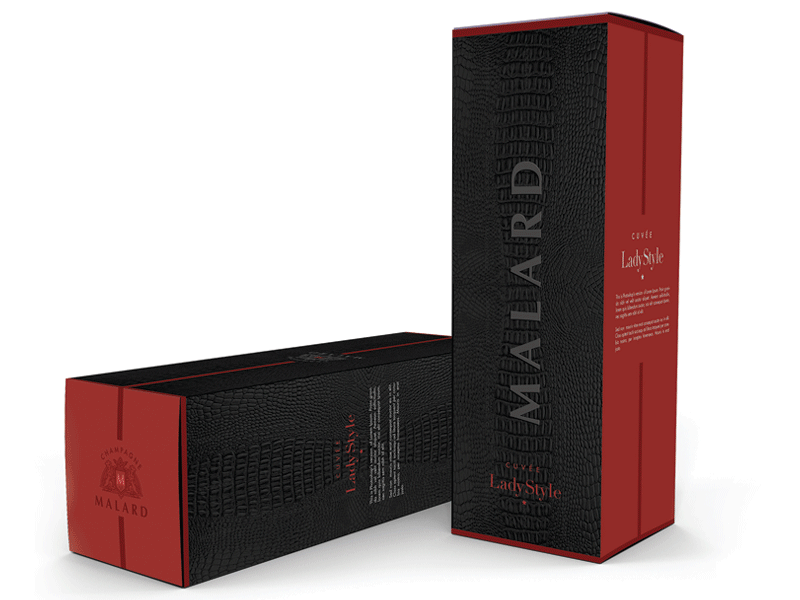 Packaging Champagne black boxe brand champagne design graphicdesign logo pack packaging paper productdesign python