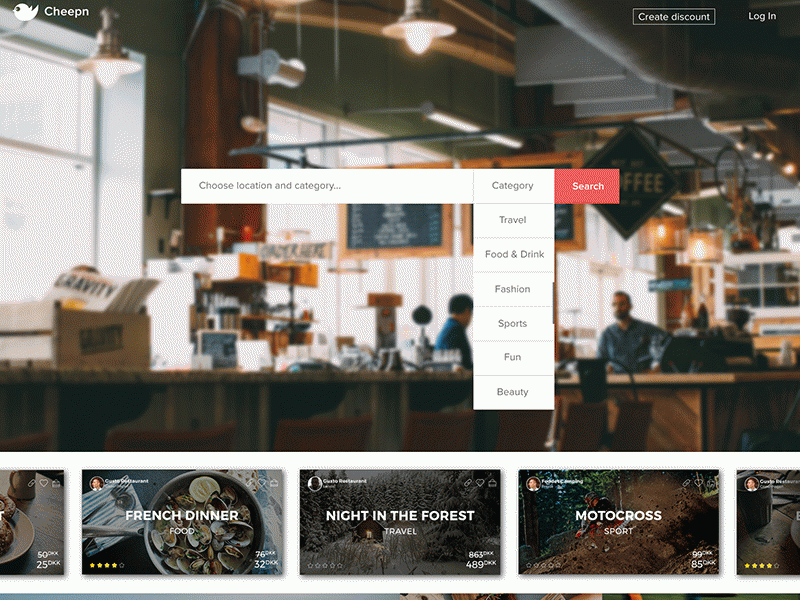 Cheepn Web Design app cheepn dashboard design minimal portal startup ux webapp website