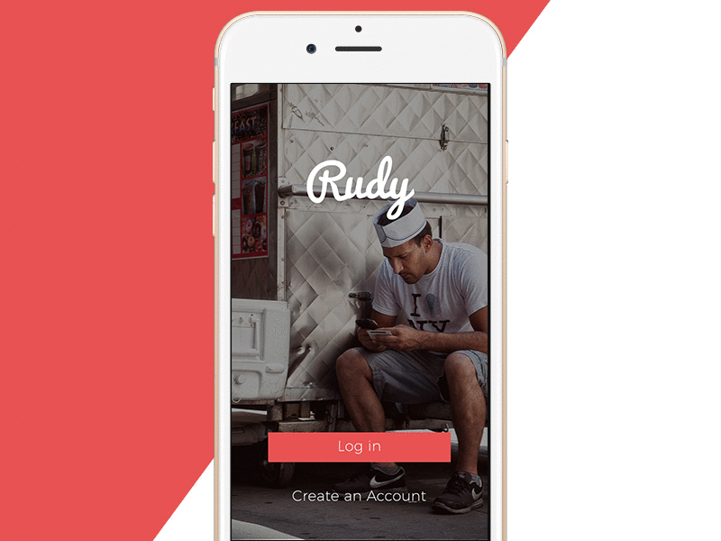 Rudy App app concept design iphone minimal minimalistic rudy ui ux
