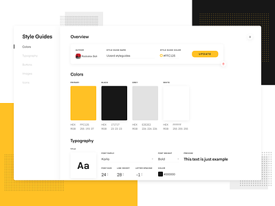 Uizard Style guides app color design minimal platform sketch style guide typogaphy ui uizard ux web