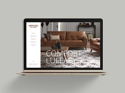 Website design for Natuzzi Editions partner design minimal web