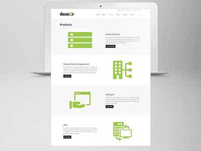 Website for Datacor branding design