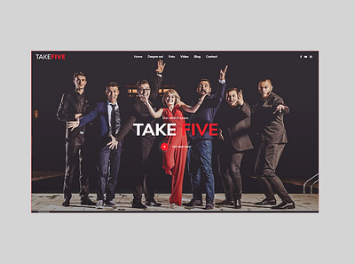 Website for Takefive Cover Band branding design graphic design logo web