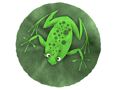 Frogger frog illustration lilly pad photoshop texture