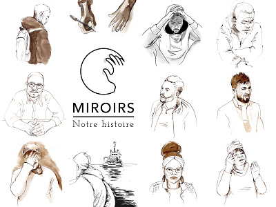 Miroirs empowerment exhibition portrait portrait art portrait illustration refugee crisis refugees speakup