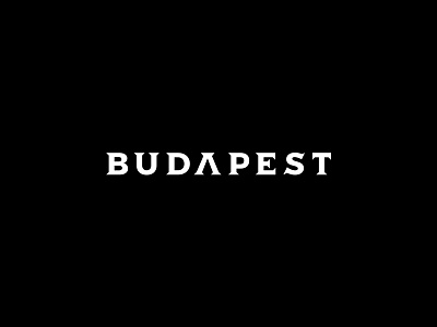 Budapest v2 black brand branding gothic identity logo music simple trip hop type typography white