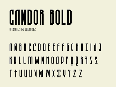 Candor bold character set