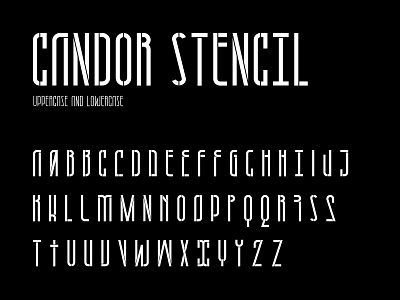 Candor stencil character set