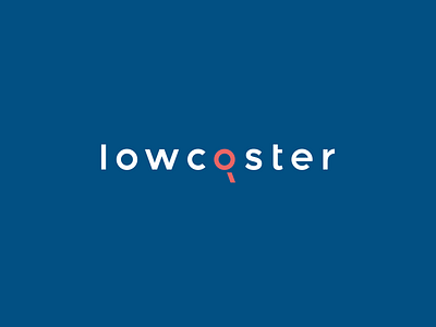 Lowcoster airlines blue cheap concept cost logo low price red simple white