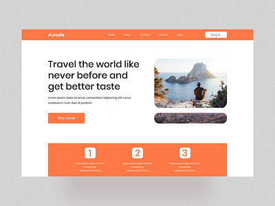 Travel Website app design flat graphic design icon logo minimal ui ux web website