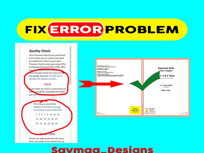 Fix error Cover/Manuscript book formatting cover design ebook formatting error cover error manuscript fix error cover kindle ebook modify pdf resize redesign resize pdf