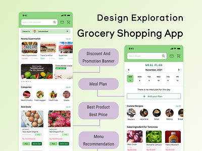 Grocery Shopping Application app ui