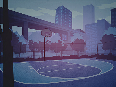 Baller baller basketball hoop illustration playground streetball